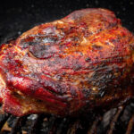 pork roast on smoker grill